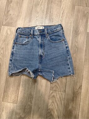 Abercrombie high rise Blue Denim Shorts